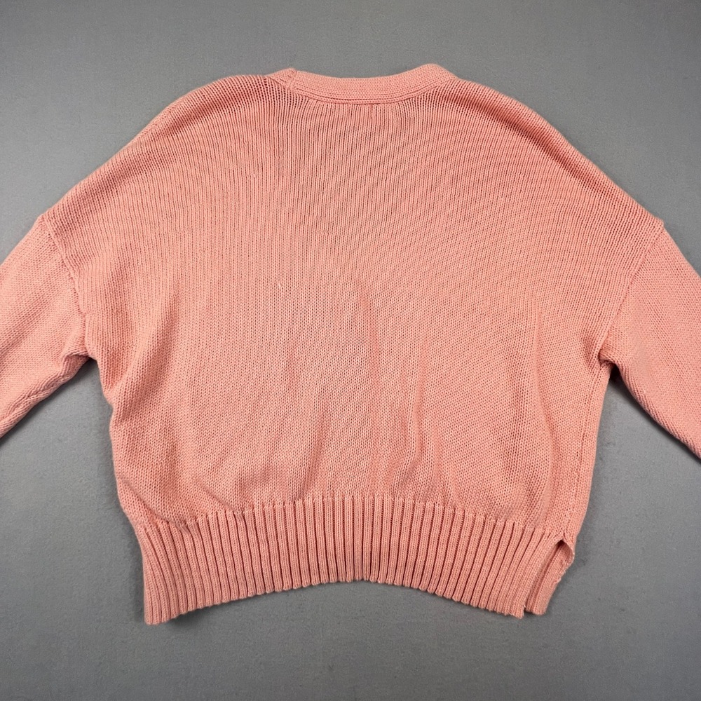 Preppy Cardigan Sweater Womens Large Pink Button Front Knit V-Neck A New Day - Picture 13 of 15